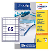 Avery Multipurpose Label 38x21.2mm 65 Per A4 Sheet White (Pack 2600 Labels) 3666-40